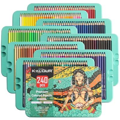 Set 180 Lapices Colores Arte Profesional Dibujo Caja Metá