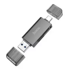 HOCO - Lector de Memoria MicroSD Dual USB 3.0 y USB-C 3.0 Hasta 2TB