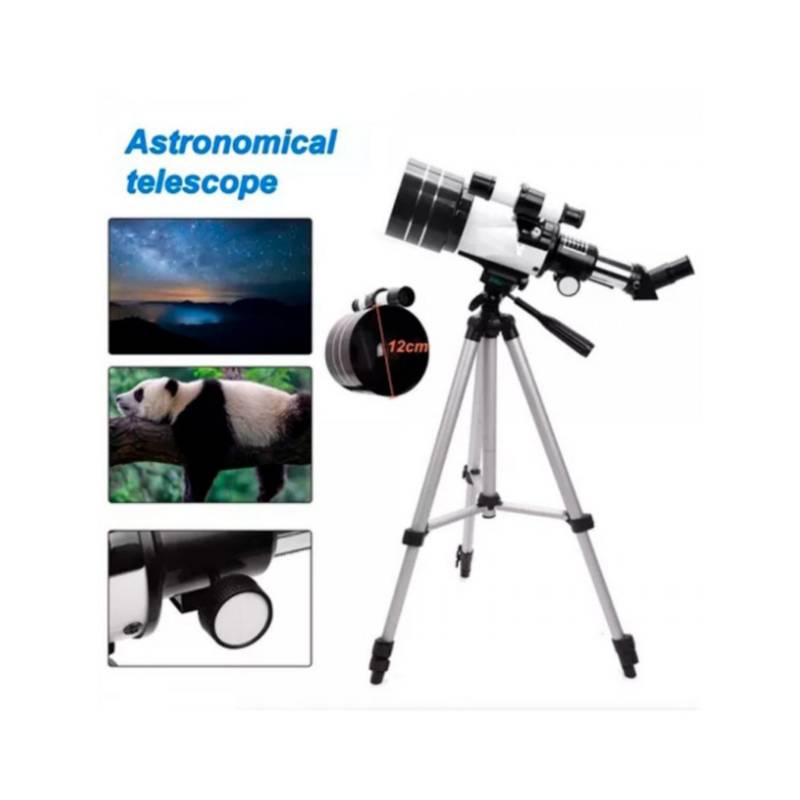 GENERICO Telescopio Monocular Astronomico Accesorios Con Tripode AZM-70300  Gris