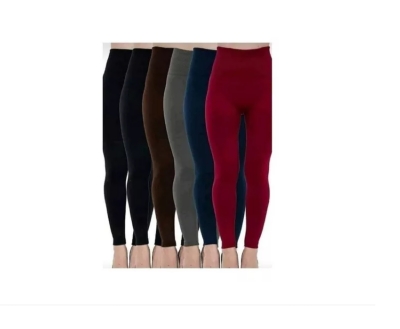 GENERICO Calza Sin Costura Tiro Alto Leggins Forrada Polar Gruesa