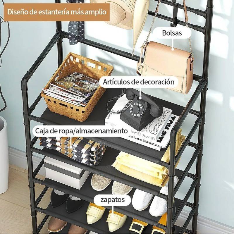 Perchero Armario Zapatero Organizador Closet Portatil Mueble