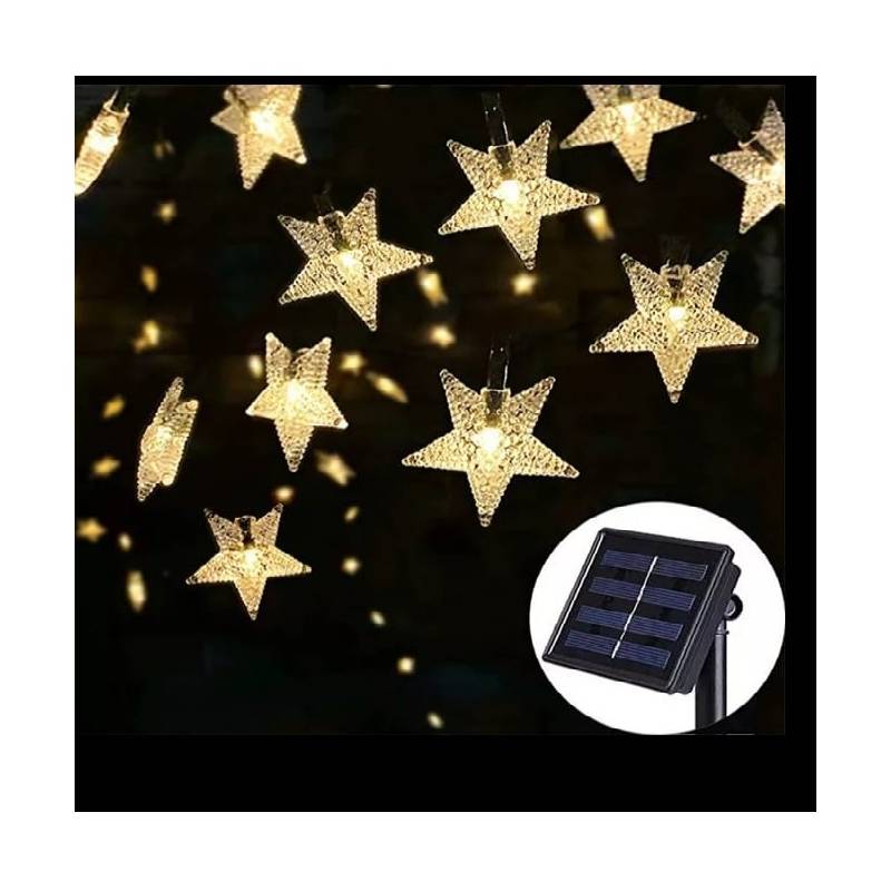 GENERICO Luces Solares Guirnalda 30 Estrellas Led Multicolor 6 Metros