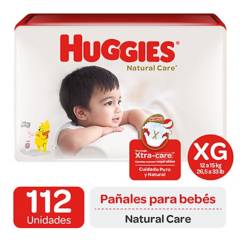 HUGGIES - Pañales Huggies Natural Care Pack 112 Und Talla Xg
