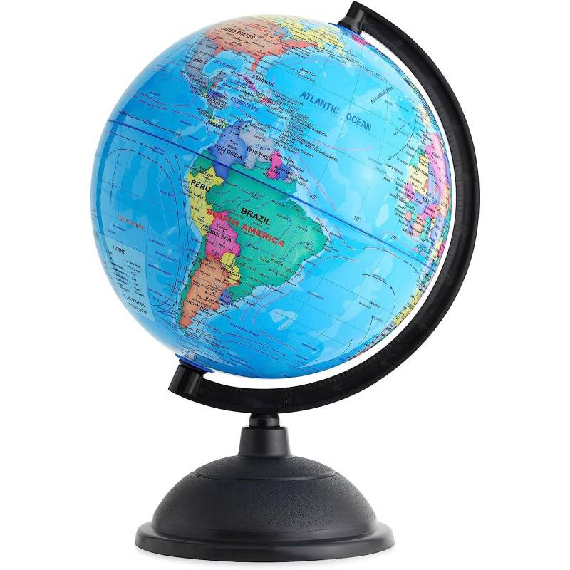 Generico Globo Terráqueo Plástico Giratorio Con Base 14 2cm Nv0035 4648