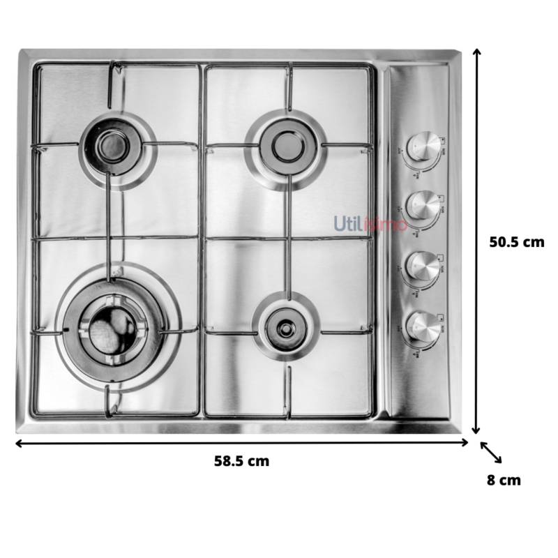 Encimera 4 platos Gas Inox Series 58 FF