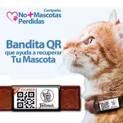 GENERICO - Bandita QR Para Collar de Mascotas