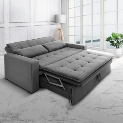 SOFA CAMA ACOLCHADO 190CM LINO - MUEBLES CHILE