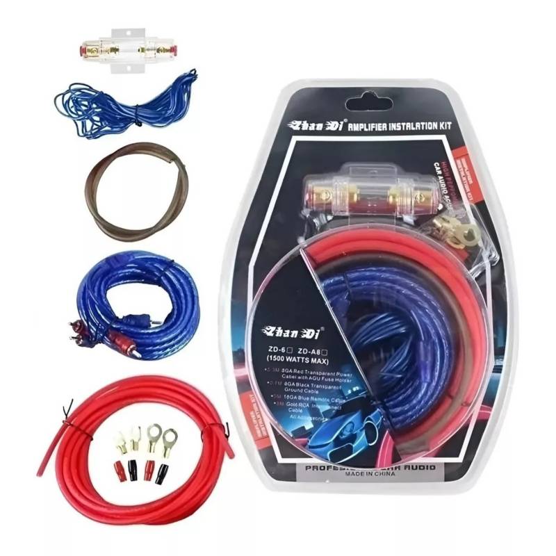 GENERICO Kit De Cables Para Amplificador Kit Instalación Subwoofer Au