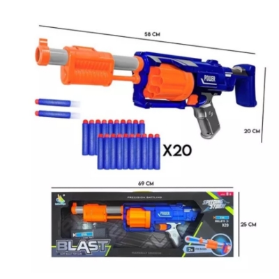 Metralleta Automática Lanza Dardos Toy Gun Juguete Niños