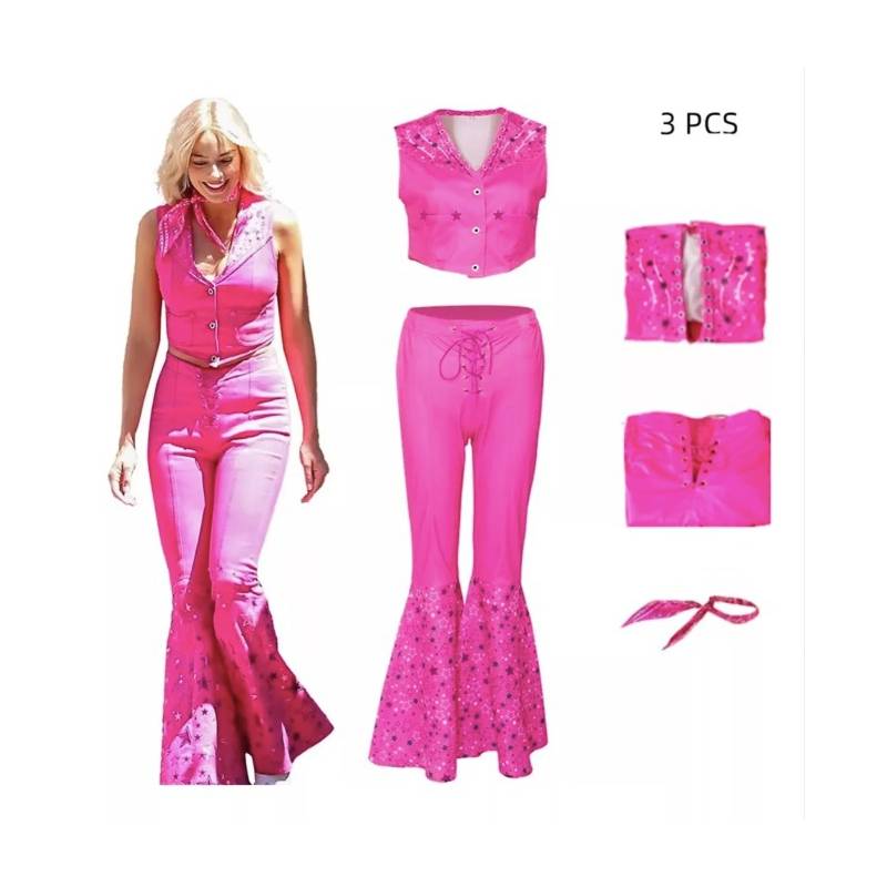 Disfraz de Barbie Vaquera Rosa para Mujer