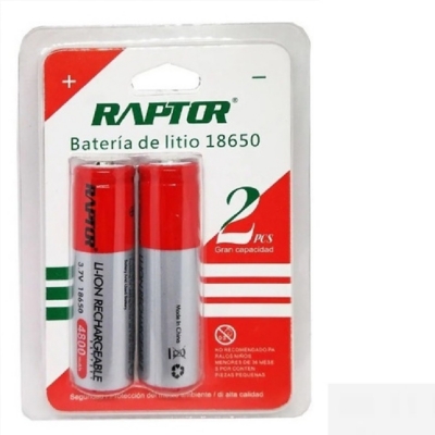 Pack 2 Pilas 18650 4800mah 3.7v Raptor