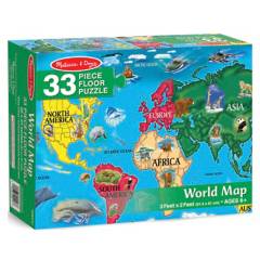 Melissa & Doug - Caramba Puzzle Mapa del mundo 33 piezas