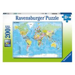 RAVENSBURGER - Ravensburger Puzzle Xxl Mapa del Mundo 200 Piezas
