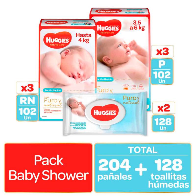 HUGGIES - Pañales Huggies Natural Care  -  Pack Baby Shower