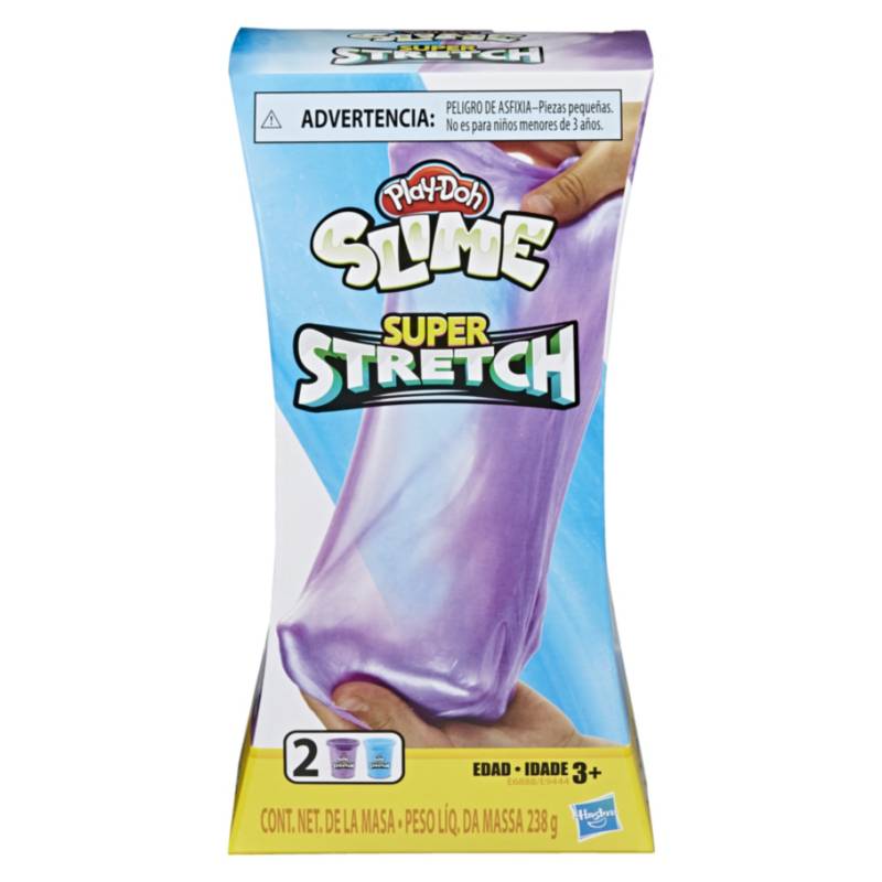 PLAY DOH - Arte Y Manualidades Para Niños Play-Doh Mundo De Texturas Slime Super Stretch 2 Pack Morado Y Azul