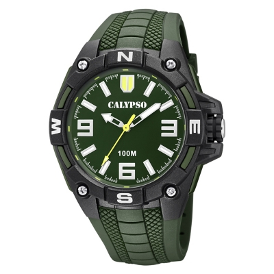 Reloj Calypso hombre digital verde silicona K5764-5
