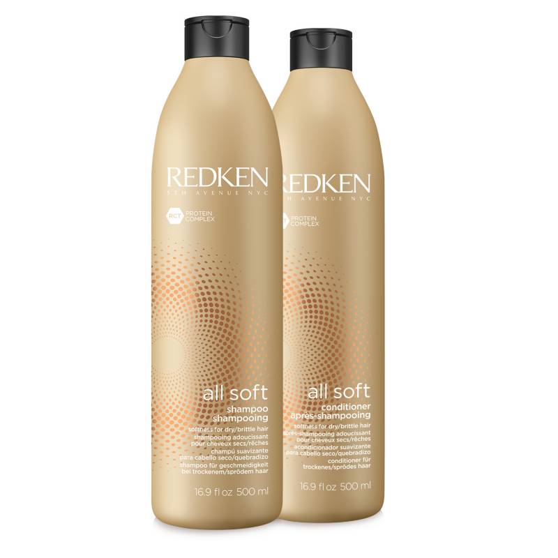 REDKEN - Set Hidratación All Soft Shampoo 500 ml + Acondicionador 500 ml