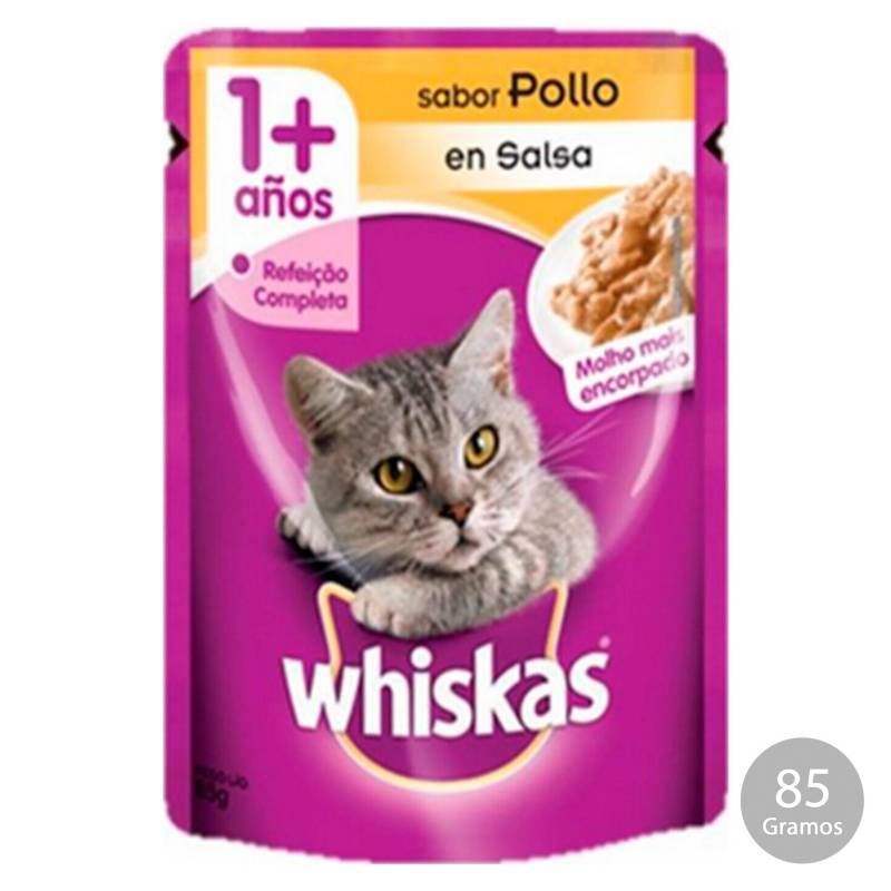 WHISKAS - Whiskas Sachet Adulto Pollo 85 Gr.Pack48 Unid.