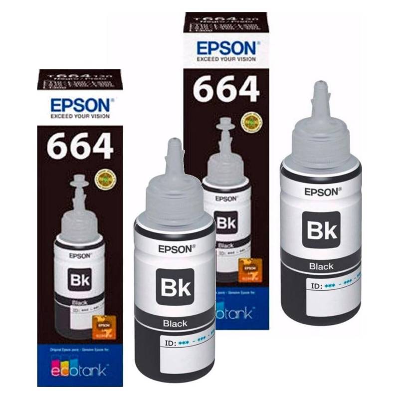 EPSON - Pack de 2 Tintas Epson T664 Negro Originales