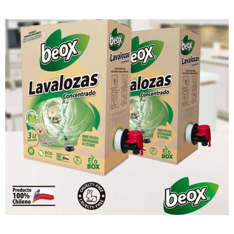 BEOX - Lavalozas Concentrado Beox Ecobox 3Lts X 2