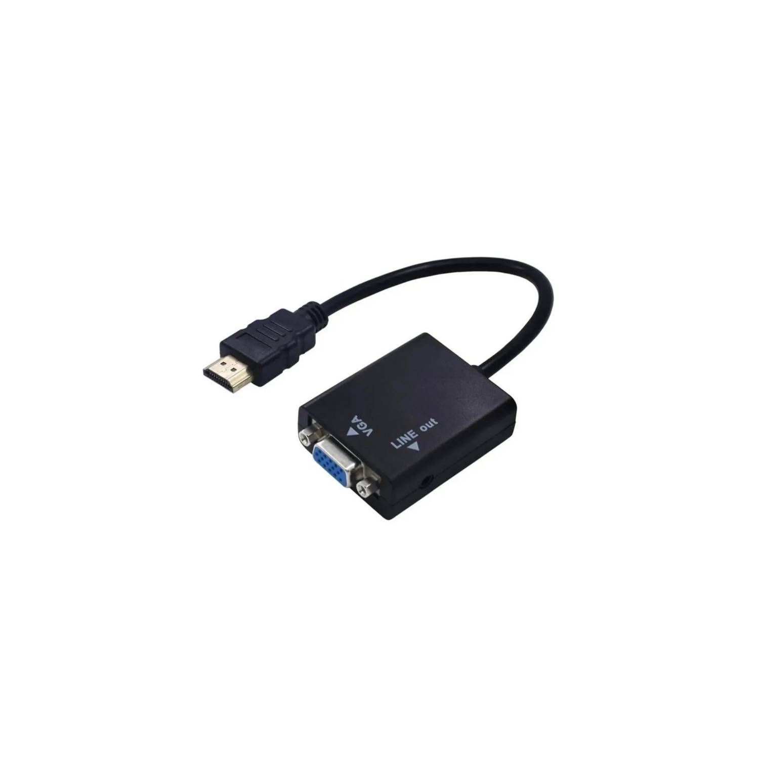 Adaptador VGA A HDMI con Cable Aux