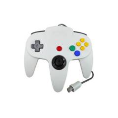 GENERICO - Mando con cable para consola Nintendo 64 mando clásico para N64 Blanco