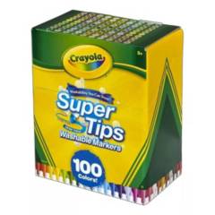 CRAYOLA - Crayola Super Tips Marcadores De Tinta Lavable-100 Unidades