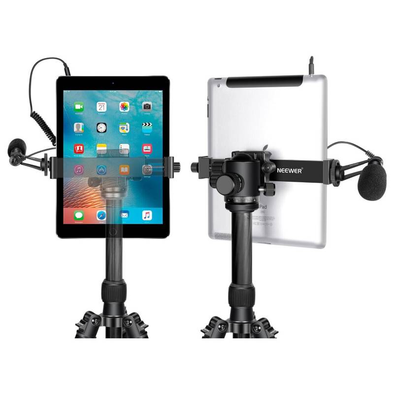 KDD Adaptador de montaje de trípode para iPad con cabeza esférica, soporte  para iPad totalmente de aluminio para trípode, soporte de teléfono para