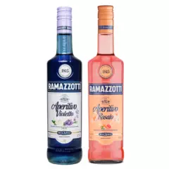 RAMAZZOTTI - Licor Ramazzotti Aperitivo Rosato + Violetto 15° 700cc