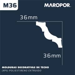 MAROPOR - 110 Unidades De Cornisa M36 36x36mm