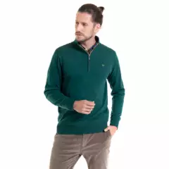 POTROS - Sweater Half Zipper Verde petróleo POTROS