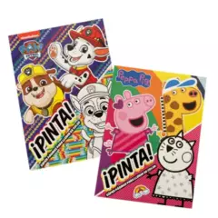 VERTICE - Pack libros Pinta Paw Patrol y Peppa Pig