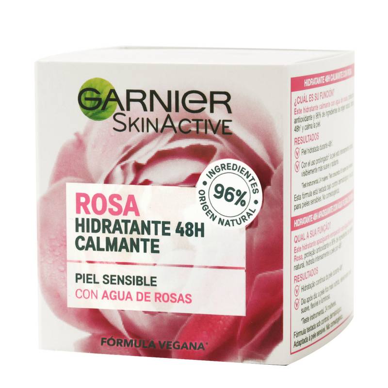 GARNIER SKIN NATURAL FACE - Crema Hidratante Natural Rosas 50Ml