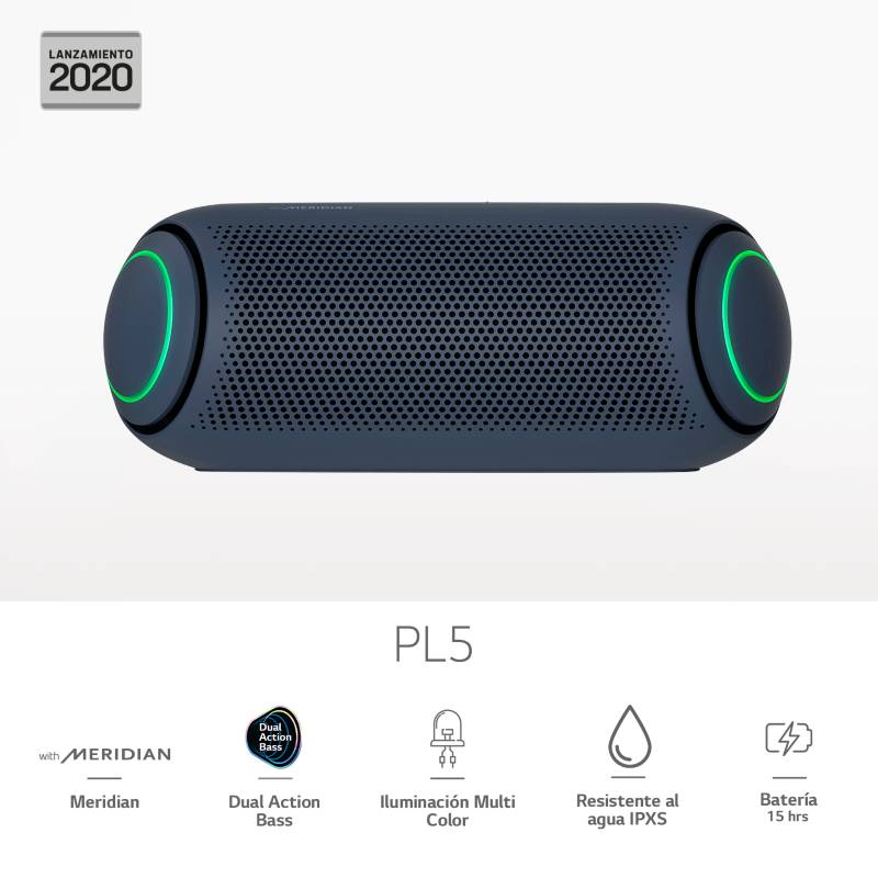 LG - Parlante Bluetooth Portatil Lg Xboom Go Pl5 Meridian Audio
