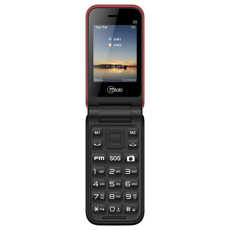 MLAB - MLAB TELEFONO SENIOR SHELL SOS 3G RED 8714
