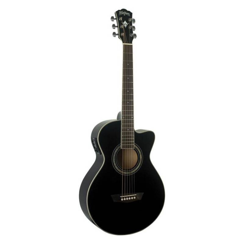 WASHBURN - Guitarra electroacústica EA10B color negro