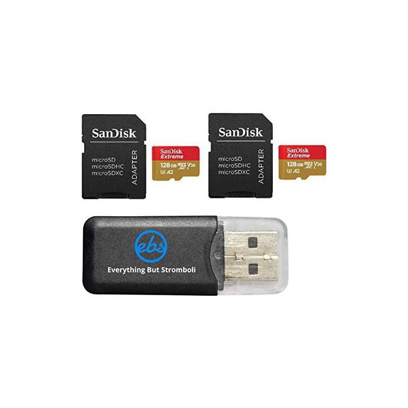 SANDISK - Pack 2 tarjetas MicroSDXC Extreme SanDisk 128GB