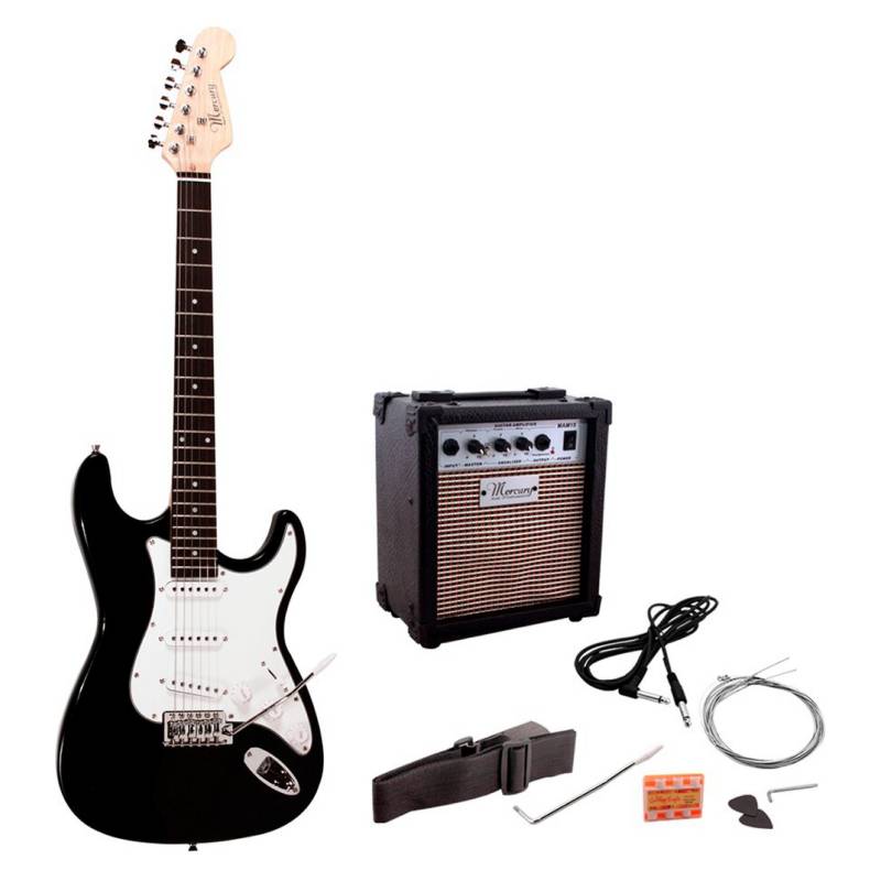 MERCURY - Pack de guitarra eléctrica MS15N color negro