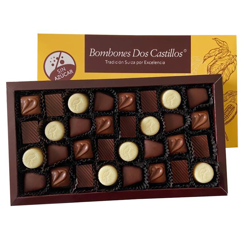 BOMBONES DOS CASTILLOS - Caja de Chocolates Surtidos Sin Azúcar  N 2
