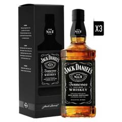 JACK DANIELS - Pack 3 Whiskey Jack Daniels Old N7 750cc 40
