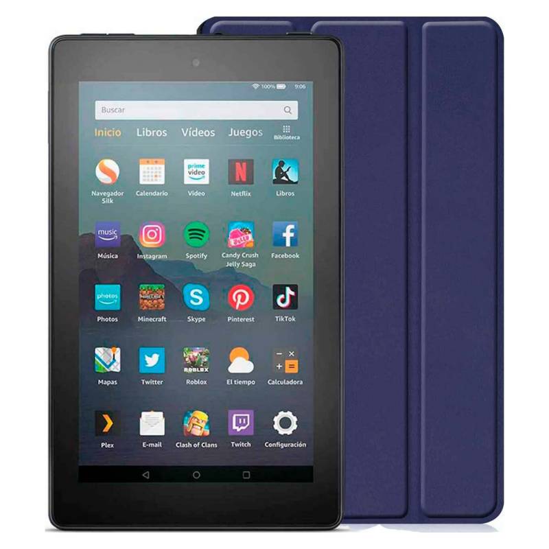 AMAZON - Kindle Fire 7 2019 16 GB  Funda Azul