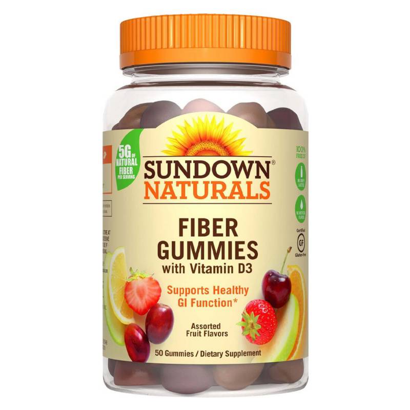 SUNDOWN NATURALS - Fiber With D3 - 50 Gummies Sd