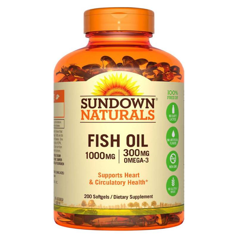 SUNDOWN NATURALS - Fish Oil 1000 Mg - 200 Soft Sd