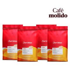 JUAN VALDEZ - Pack 4 Cafés de Grano Molido Colina 250 grs