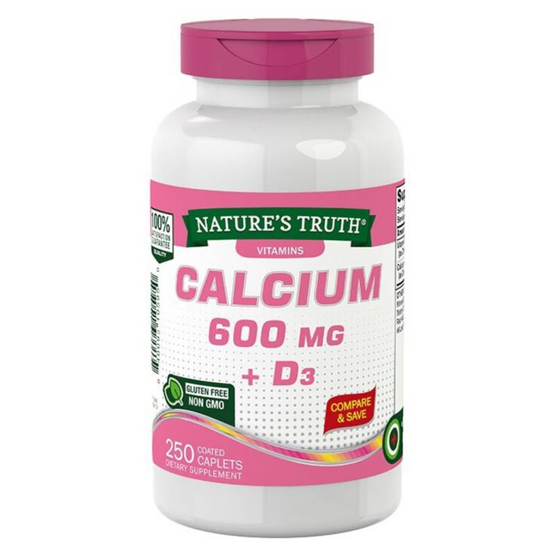 NATURE'S TRUTH - Calcio 600 Mg  Vitamina D3 - 250 Comprimidos