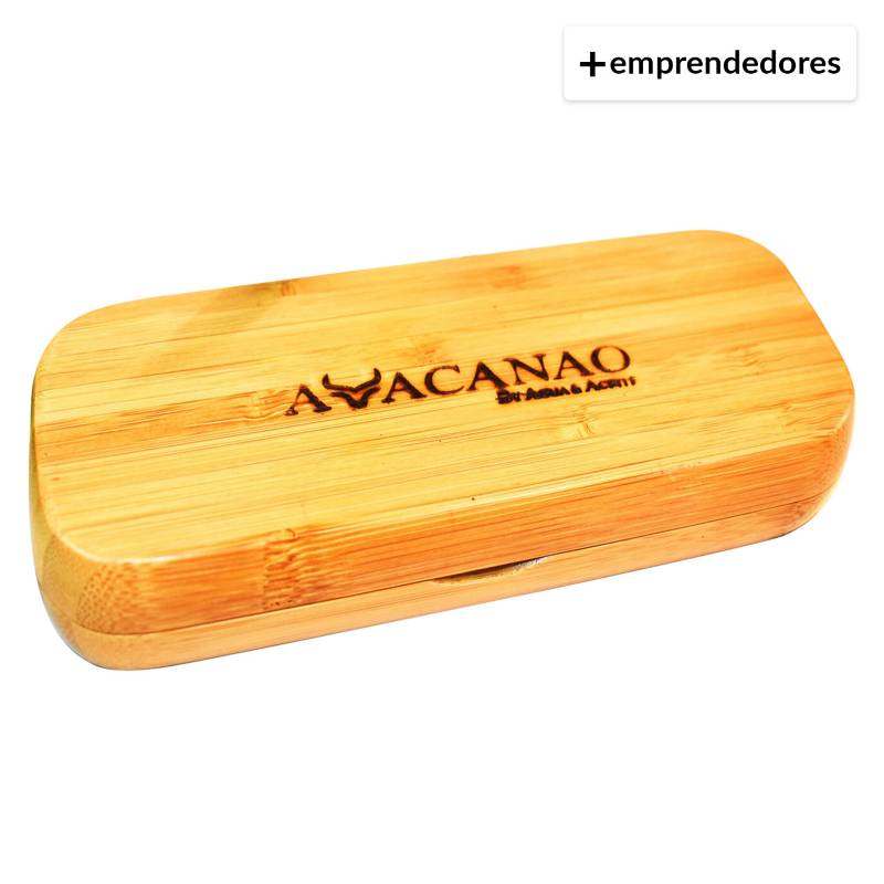 AVACANAO - Set Bolígrafo Estuche de Bamboo Tinta Negra