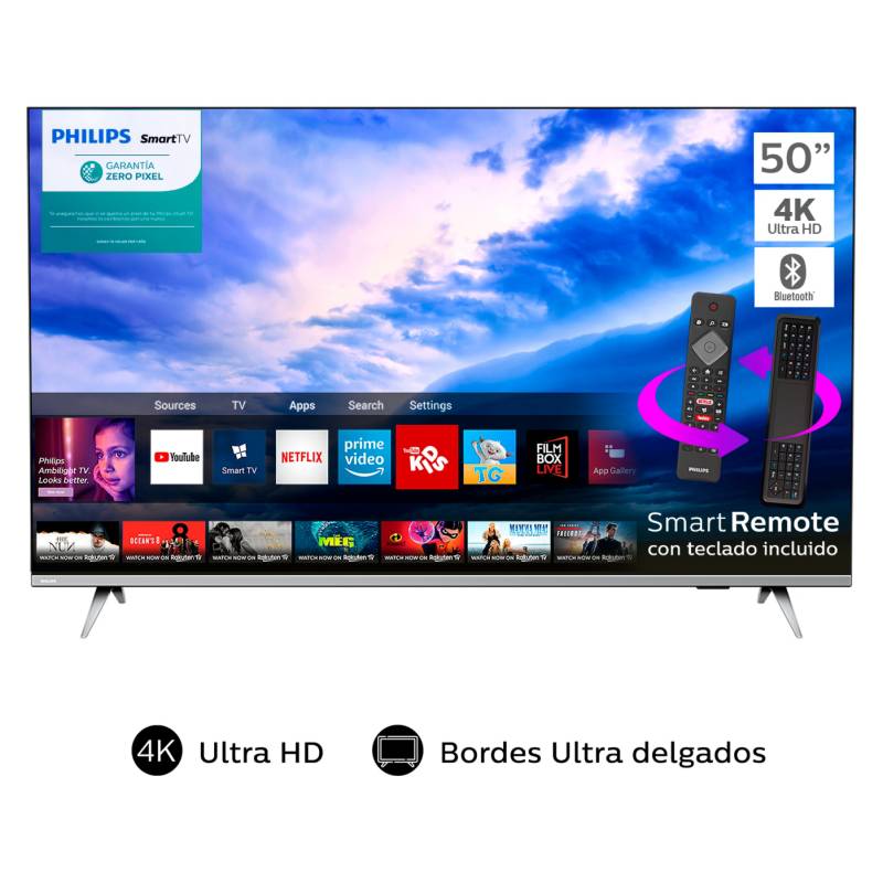 PHILIPS - LED 50" 50PUD6654 4K Ultra HD Smart TV