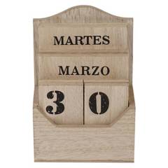 HOMEWELL - Calendario de Madera 5.5x10x15cm