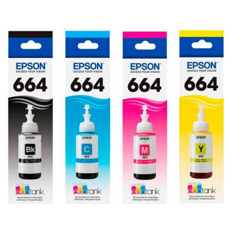 Epson Pack 4 Unidades Epson Botella Tinta T664 4143