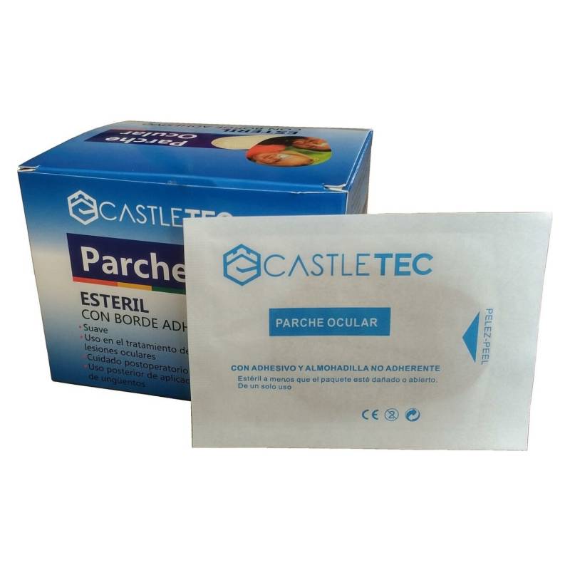 CASTLETEC - Parche Ocular Adhesivo Color Piel caja 50 unidades